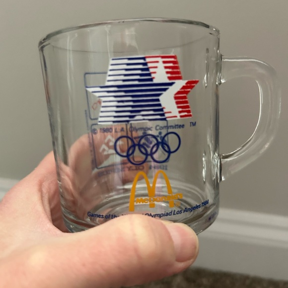 Vintage 1984 McDonalds Los Angeles Olympic Glass Coffee Mug -Set of 2 - Picture 7 of 8